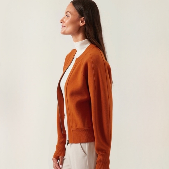 Athleta Foliage Orange Sequoia Sweater XL NWT - Picture 2 of 11